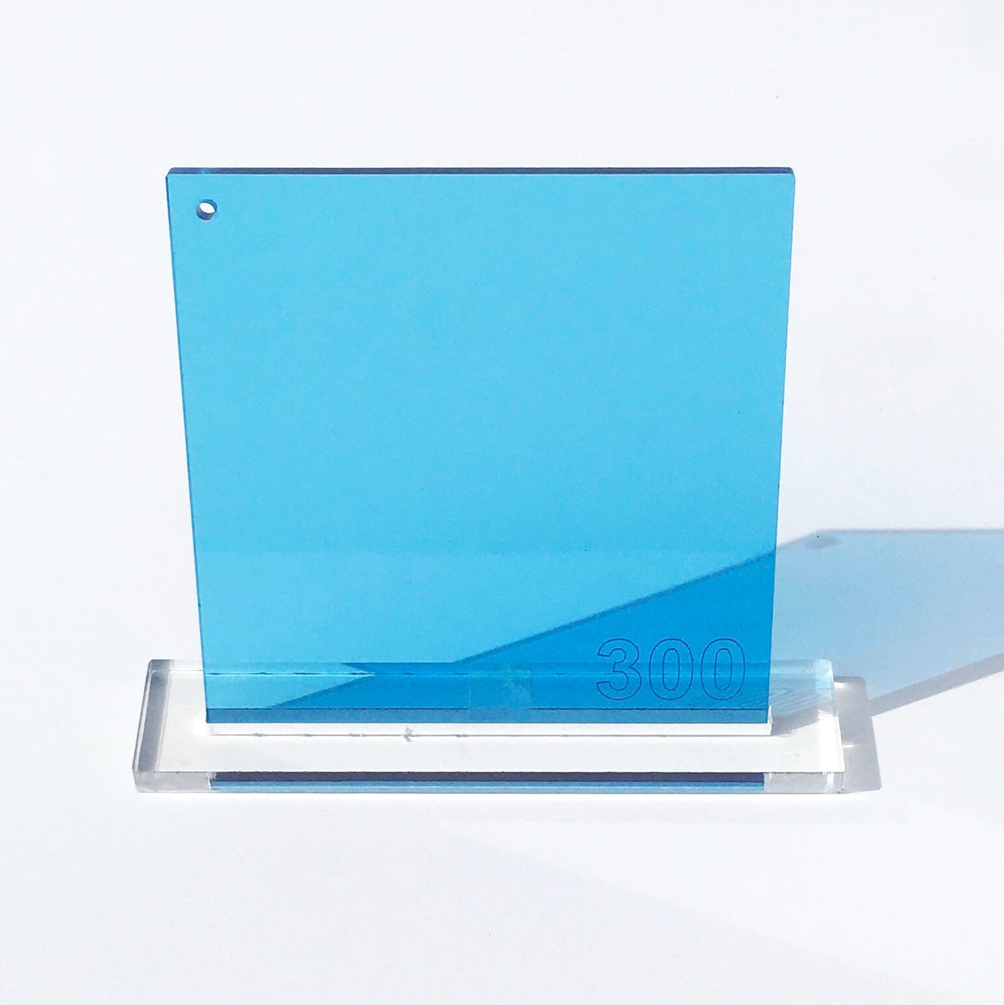 light blue transparent acrylic