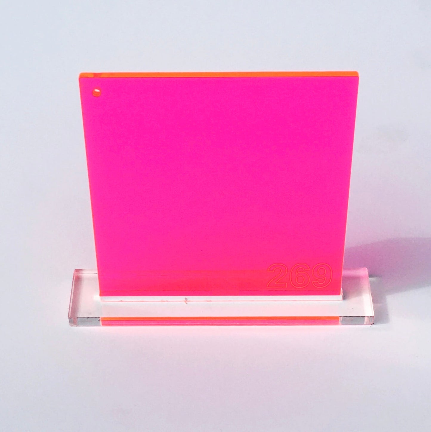 fluro pink acrylic