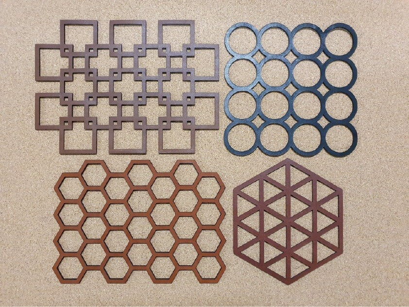 laser cut leather shapes